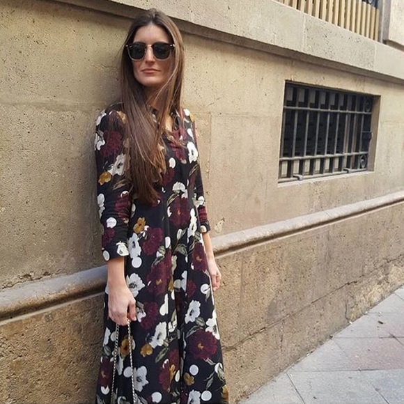 zara viscose dress